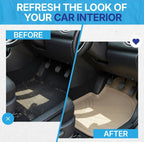 NineX Universal Anti-Slip PVC Car Floor Mats | Heavy-Duty All-Weather Protection[Beige]